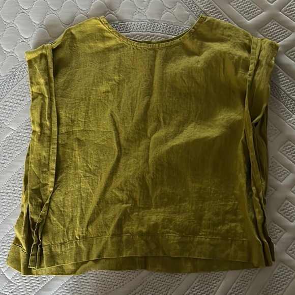 Pamut Apparel Pistachio Linen Top Size Small - Picture 2 of 5